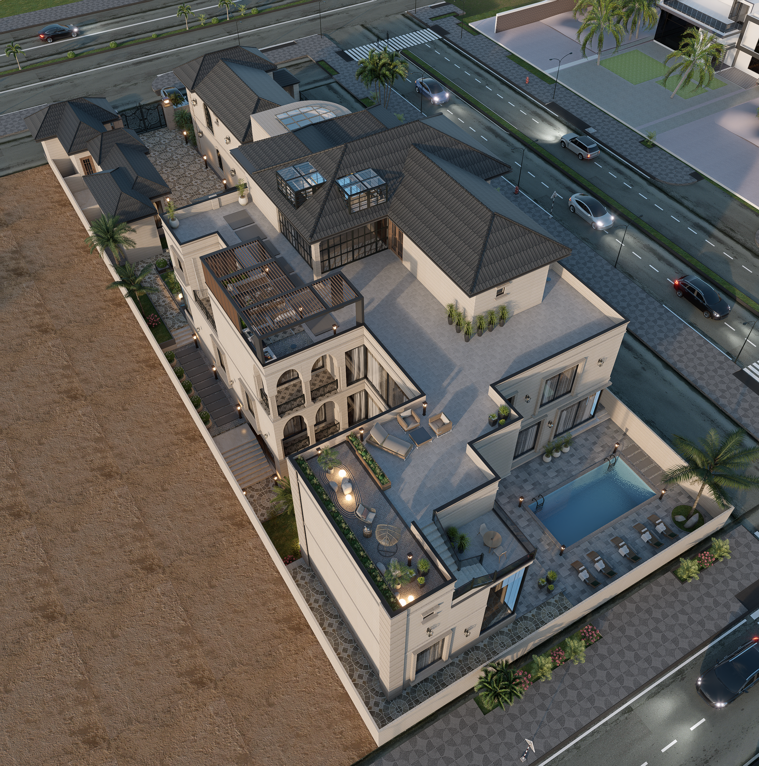 Spanish architecture house design Dubai